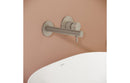 VitrA Origin Wall Mounted 2-Hole Basin Mixer - Brushed Nickel