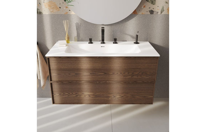 VitrA Suit 3-Hole Basin Mixer - Gloss Black