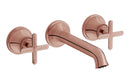 VitrA Origin Classic Wall Mounted 3-Hole Basin Mixer - Soft Copper