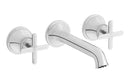 VitrA Origin Classic Wall Mounted 3-Hole Basin Mixer - Chrome