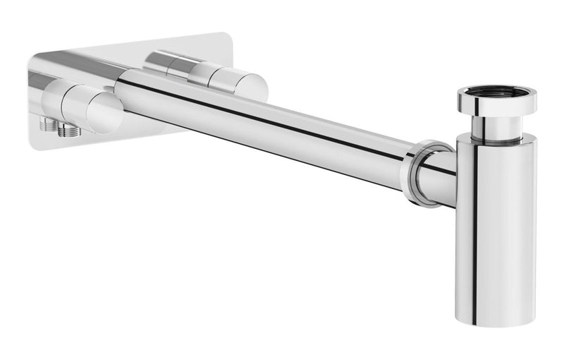 VitrA Bottle Trap for Basins with Isolation Taps (Symmetric) - Chrome