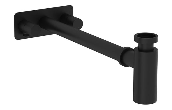 VitrA Bottle Trap for Basins with Isolation Taps (Symmetric) - Matt Black
