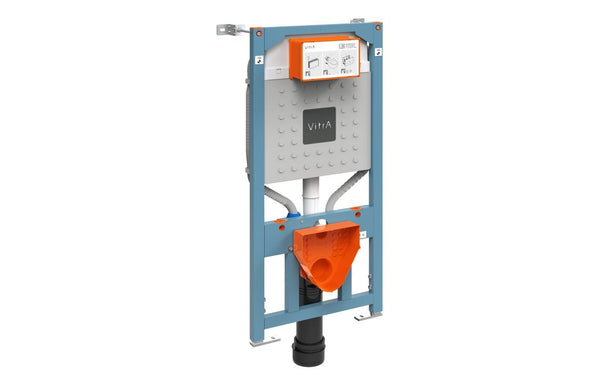VitrA V-Fix Prime WH WC Frame & 12cm 3/6L Cistern (Floor/Wall Fix Electric & Water Connection)